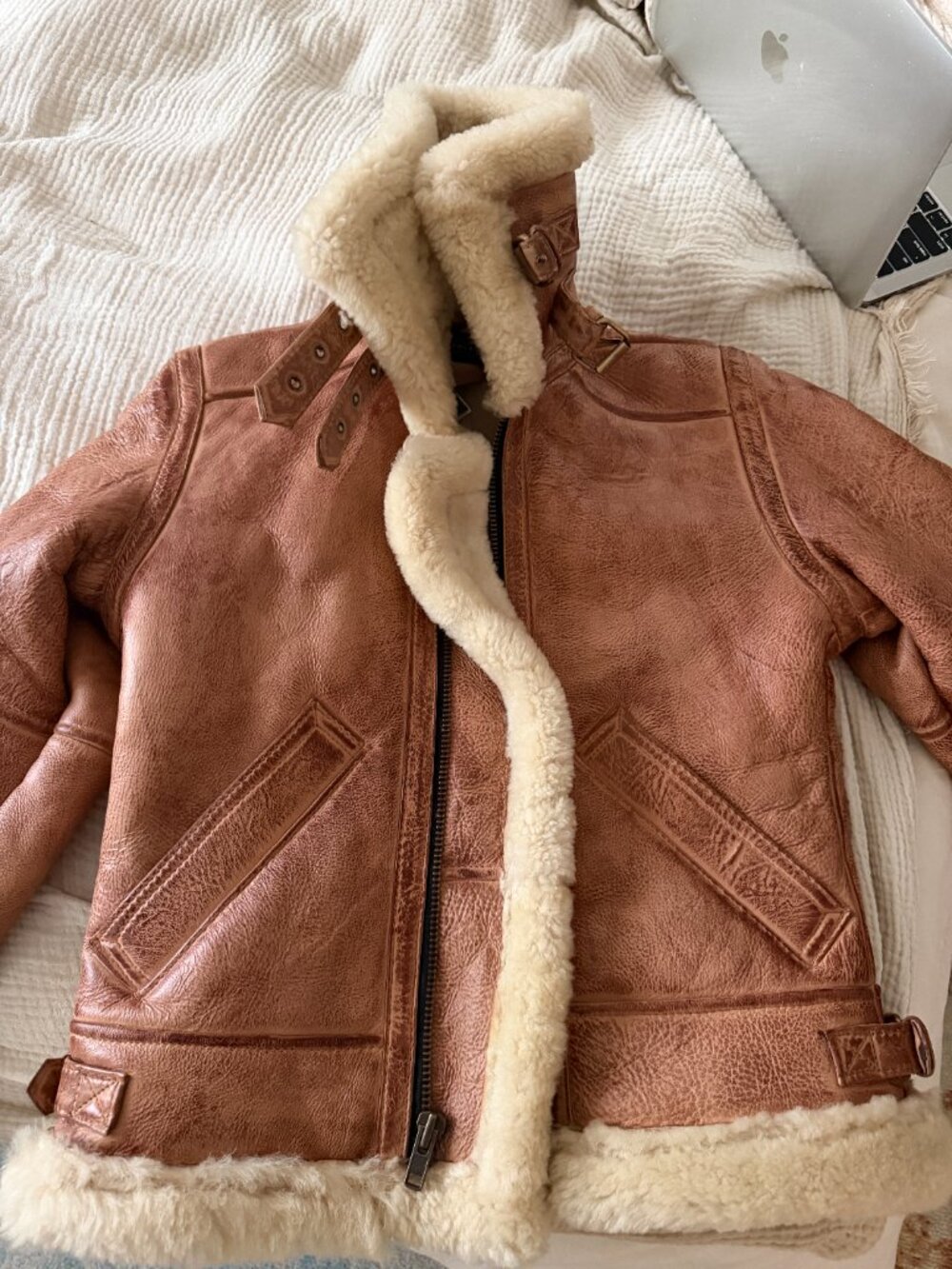 Marco Enzolani Shearling Bomber Jacket